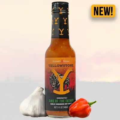 Elijah's Xtreme + Yellowstone Hot Sauce ️- 4 flavors for Spice Lovers - Featuring Garlic Habanero, Ghost Pepper, Carolina R...