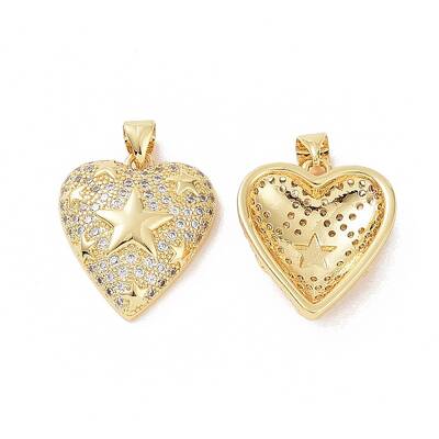 Brass Micro Pave Cubic Zirconia Pendants