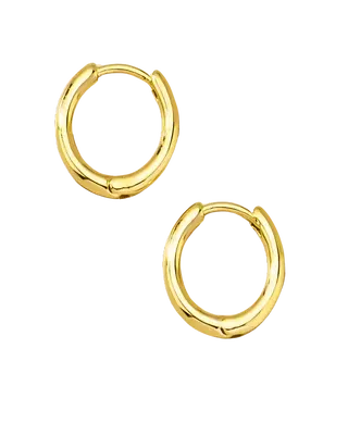 18K Gold Hoop Earrings - Simple Beauty
