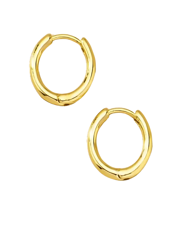 18K Gold Hoop Earrings - Simple Beauty