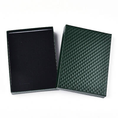 Rhombus Textured Cardboard Jewelry Boxes