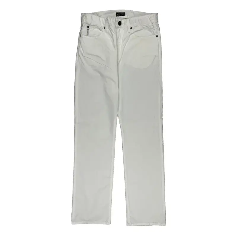 Armani Jeans Trousers - 33W 34L White Cotton