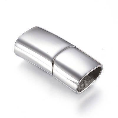 Tarnish Resistant Polished 304 Stainless Steel Magnetic Clasps with Glue-in Ends