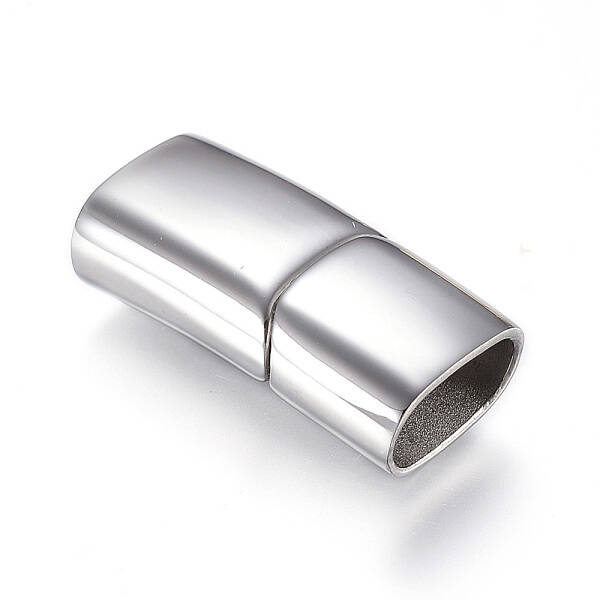 Tarnish Resistant Polished 304 Stainless Steel Magnetic Clasps with Glue-in Ends