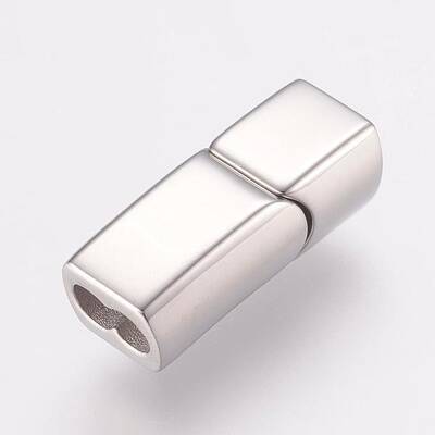 Tarnish Resistant 304 Stainless Steel Magnetic Clasps with Glue-in Ends