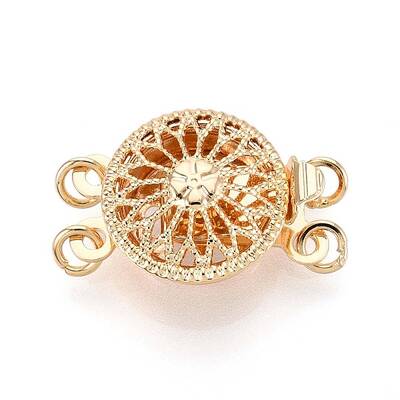Rack Plating Flower Brass Box Clasps