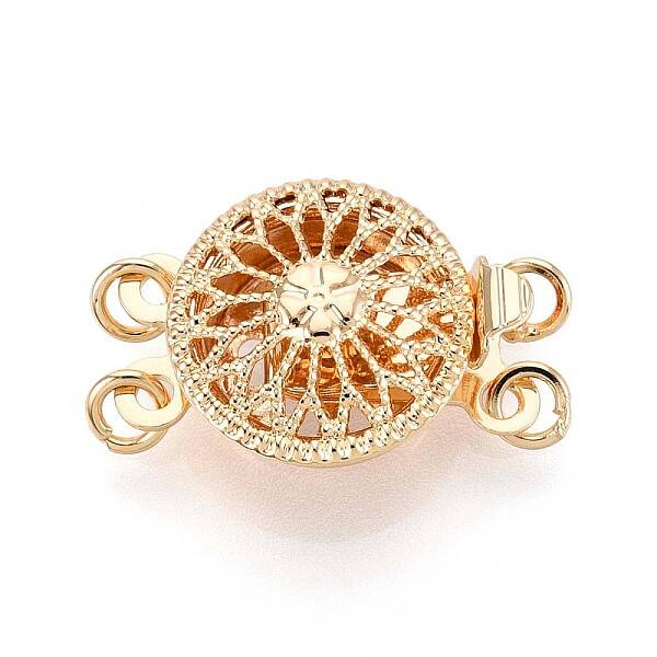 Rack Plating Flower Brass Box Clasps