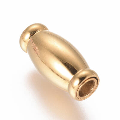 304 Stainless Steel Magnetic Clasps with Glue-in Ends