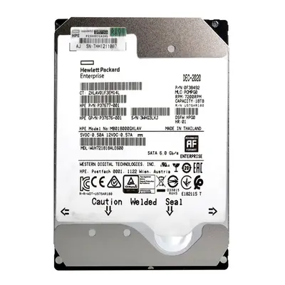 P37677-001 HP 18TB 7200RPM 6Gb/s SATA 3.5-inch Hard Drive