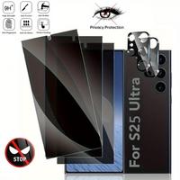 Privacy Screen Protector & Lens Protector, 5 Counts Anti-spy Phone Screen Protector & Lens Protector, Phone Accessories for S...