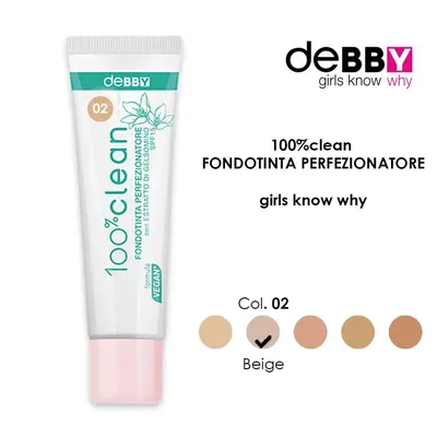 Debby 100% foundation Clean Perfecter 02 Beige