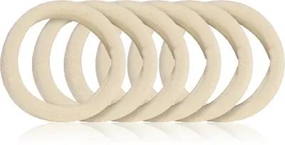 BrushArt Beige Hair Elastics 6pcs