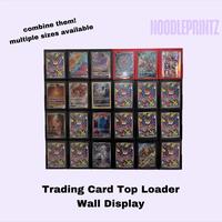 Trading Card Top Loader Wall Display for Pokemon and Sports Cards, 35 Point Maximum Size, Double-Sided Tape Included, Multipl...