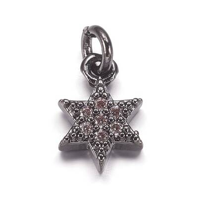 Brass Micro Pave Cubic Zirconia Pendants