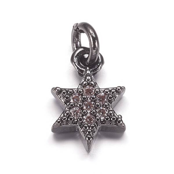 Brass Micro Pave Cubic Zirconia Pendants