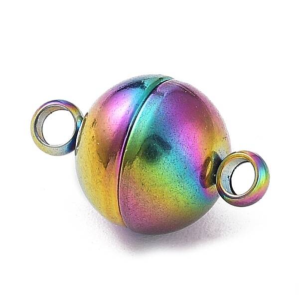 Ion Plating(IP) 304 Stainless Steel Magnetic Clasps with Loops