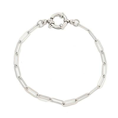 Tarnish Resistant 304 Stainless Steel Paperclip Chain Bracelets for Women