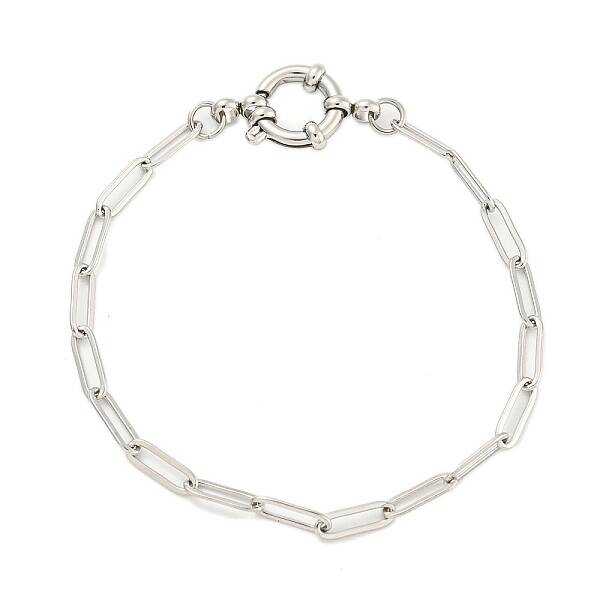 Tarnish Resistant 304 Stainless Steel Paperclip Chain Bracelets for Women