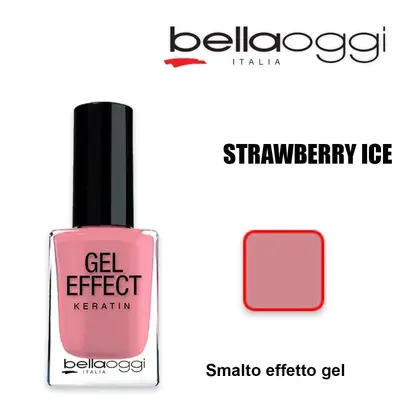 Gel effect keratin Gel effect nail polish with strawberry ice keratin