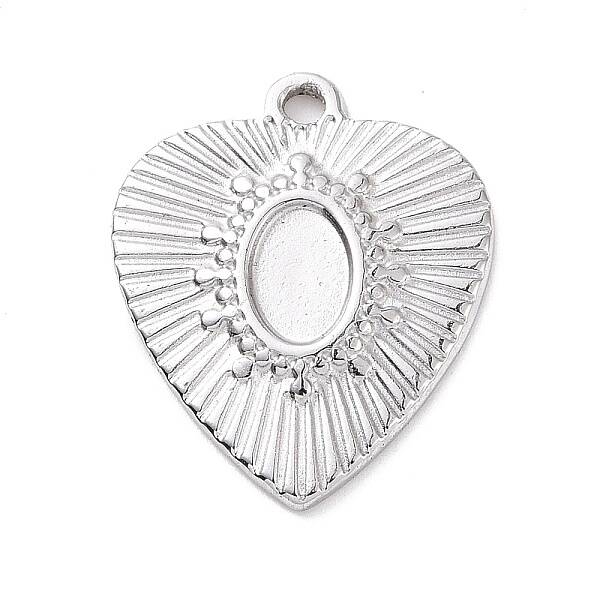 Non-Tarnish 304 Stainless Steel Pendant Cabochon Settings