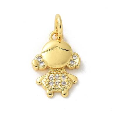Brass Micro Pave Cubic Zirconia Pendants