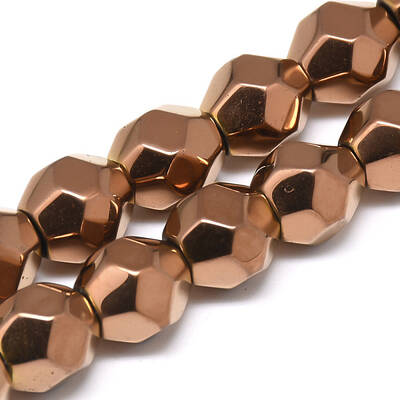 Electroplate Non-magnetic Synthetic Hematite Beads Strands