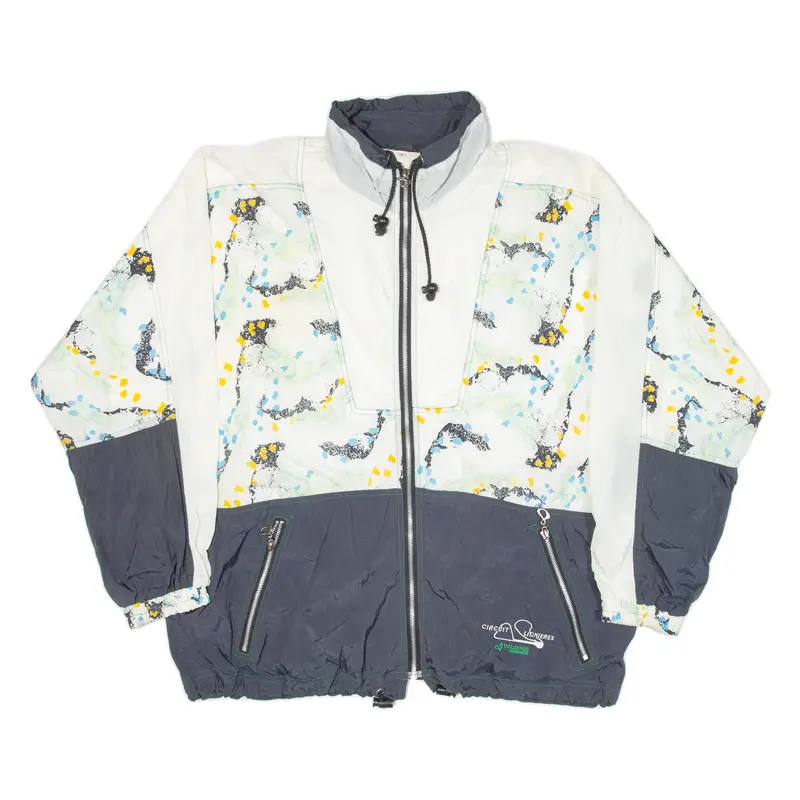 Mens Shell Jacket White Colourblock L