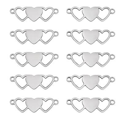 10Pcs Stainless Steel Connector Charms