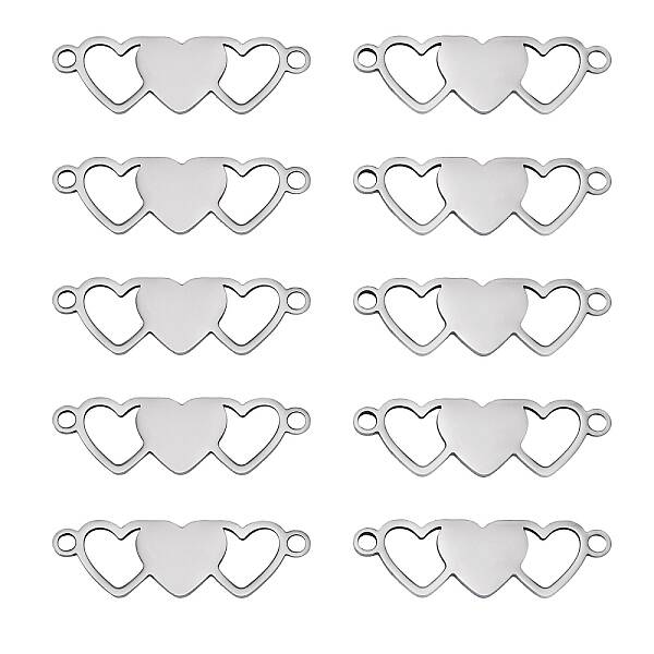 10Pcs Stainless Steel Connector Charms