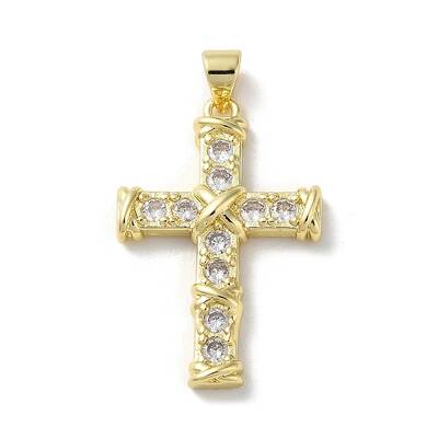 Brass Micro Pave Cubic Zirconia Pendants