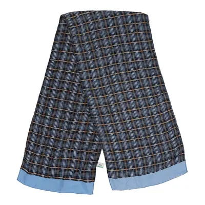 Mona Checked Scarf - No Size Navy Polyester