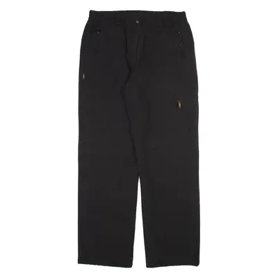 HS OUTERWEAR Mens Trousers Black Regular Straight W30 L30