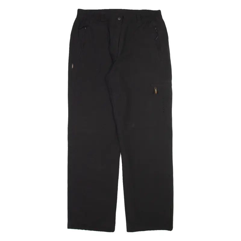 HS OUTERWEAR Mens Trousers Black Regular Straight W30 L30