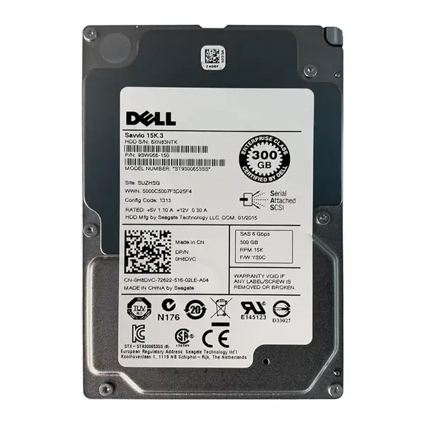 H8DVC Dell 300GB 6Gb/s SAS 15000 2.5-inch 64MB Hard Drive
