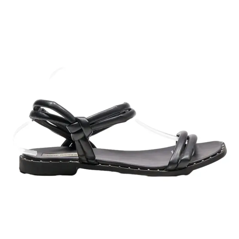 STEVE MADDEN Strappy Sandals Black Synthetic Womens UK 8