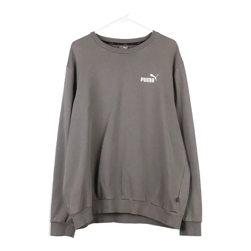 Puma Sweatshirt - XL Grey Cotton Blend