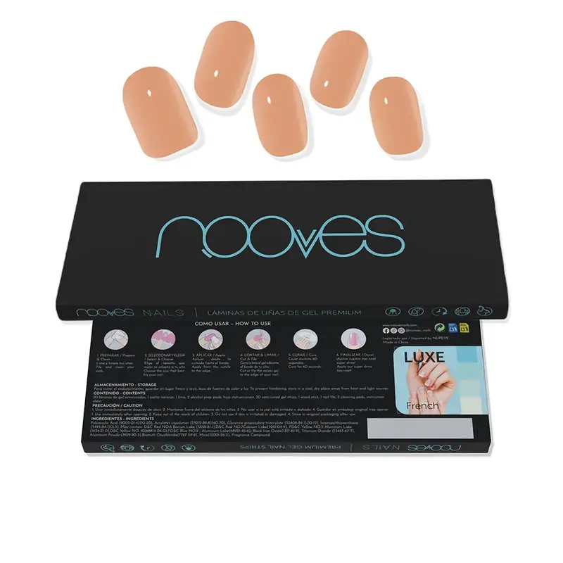 Nooves Premium Gel Nail Plates Luxe Cru Au Soleil 20 U