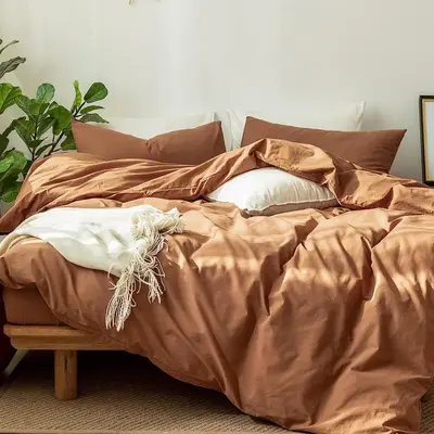 1 Set Solid Color Comfort Bedding Set, Including Duvet Cover And Pillowcase Without Filler, Bedding Supplies For Home Bedroom...