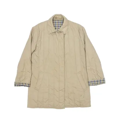 AQUASCUTUM Showerproof Quilted Jacket Beige 90s Womens L