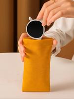 Solid Color Soft Pu Sunglasses Case, 2024 New Style Portable Pu Leather Glasses Case, Anti-scratch Glasses Storage Bag, Eyewe...