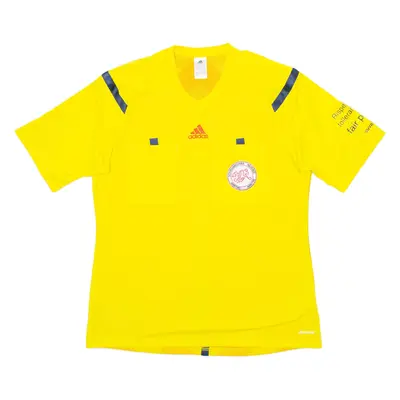 ADIDAS Switzerland Referee Mens Football Shirt Jersey Yellow V-Neck XL