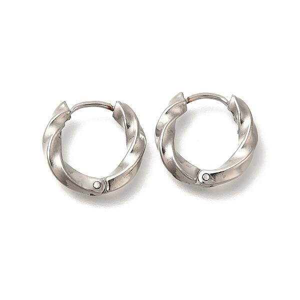Ion Plating(IP) 304 Stainless Steel Hoop Earrings