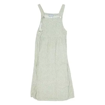 RABBIT Womens A-Line Dress Green 90s Floral Sleeveless Midi S