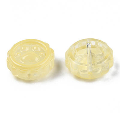 Transparent Spray Painted Glass Beads