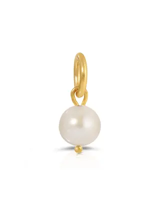 7mm Pearl Charm | Metal Color: Silver
