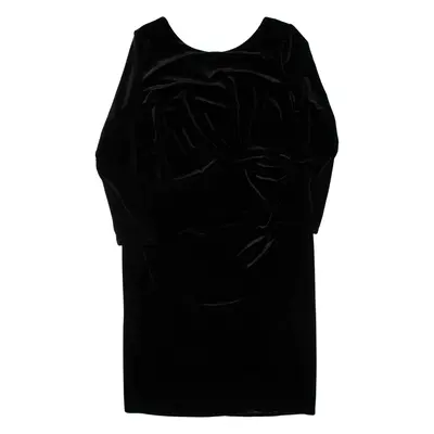 MONSOON Womens Day Dress Black Velvet Long Sleeve Knee Length UK 22