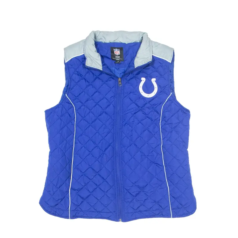 NFL Indianapolis Colts Insulated Quilted Gilet Blue Womens L
