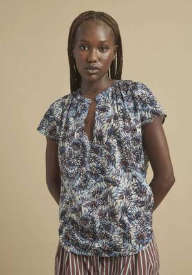 Blouse Tolika 9302 1-Bleu-Prune | Color: 1 BLEU PRUNE | Size: L