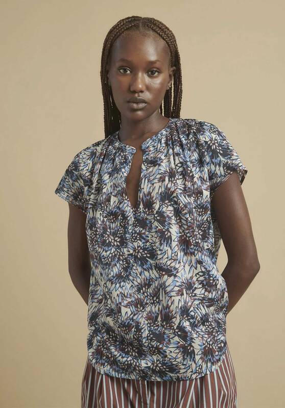 Blouse Tolika 9302 1-Bleu-Prune | Color: 1 BLEU PRUNE | Size: L