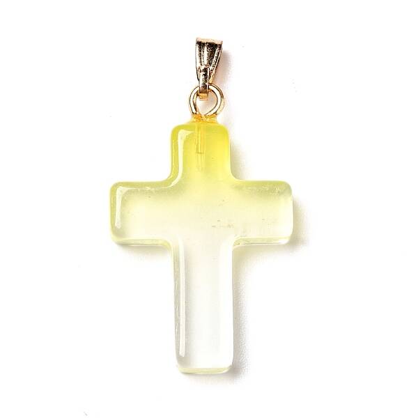 Two Tone Transparent Glass Pendants